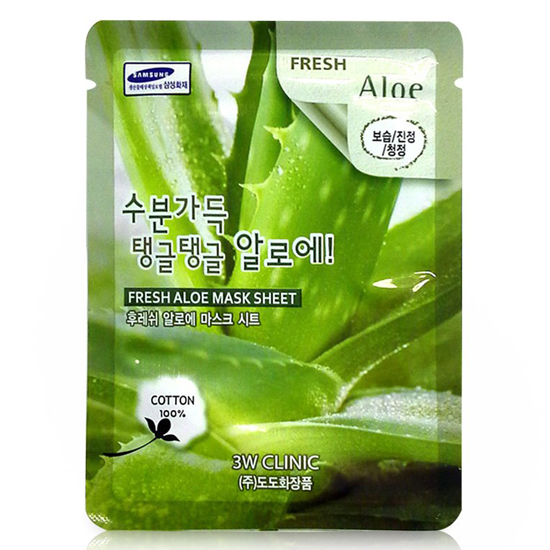 Mặt nạ dưỡng ẩm da chiết xuất nha đam 3W Clinic Fresh Aloe Mask Sheet 23g